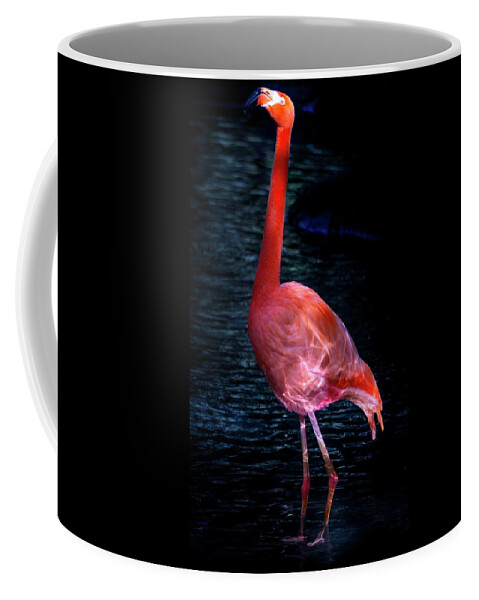 Pink Flamingos Coffee Mug featuring the photograph Pink Flamingo 5 by Mark Andrew Thomas