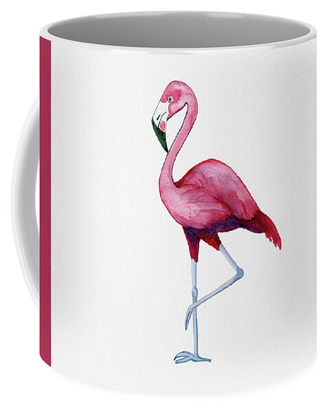 Flamingo Coffee Mug featuring the painting Pink Flamingo by Michele Fritz