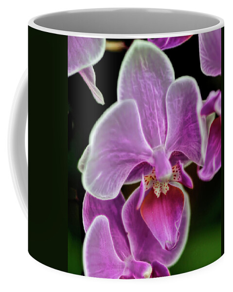 Face Masks Coffee Mug featuring the photograph Pink orchid from Cuba by Cordia Murphy