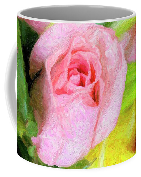 Pink Coffee Mug featuring the photograph Pink Roses in Bouquet by Carolyn Ann Ryan