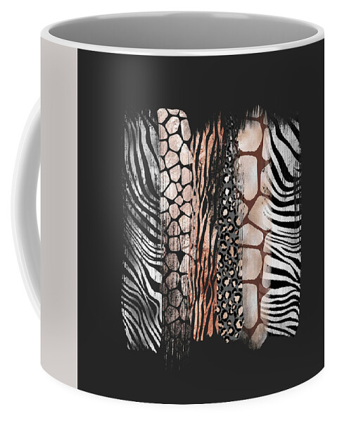Pink Coffee Mug featuring the photograph Pink Safari Animals Vertical Paint by Carrie Ann Grippo-Pike