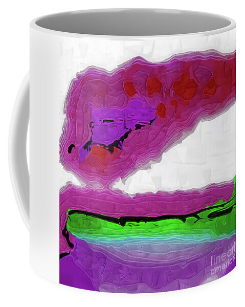 Digital Painting Coffee Mug featuring the painting Pink Sherbert by Kirt Tisdale