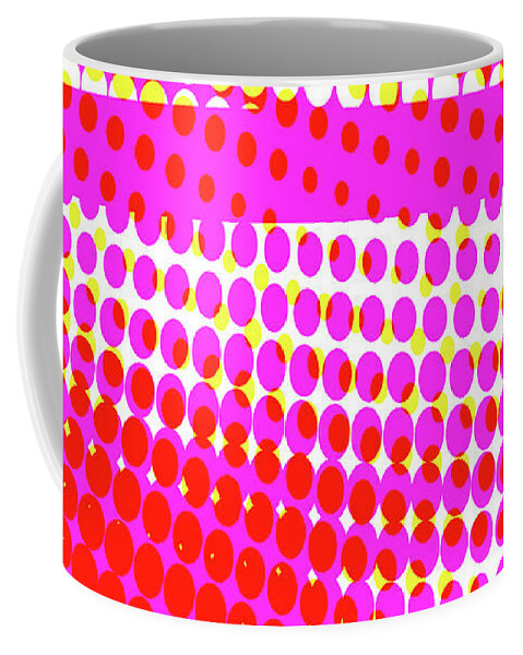 Pink Coffee Mug featuring the digital art Pink Stripe Pattern by Melinda Firestone-White