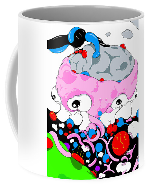 Ai Coffee Mug featuring the digital art Pinky by Craig Tilley