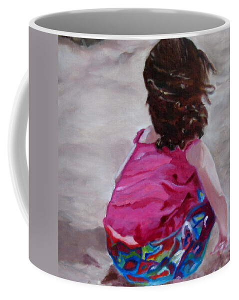 Child Coffee Mug featuring the painting Piper in Princeville by Juliette Becker