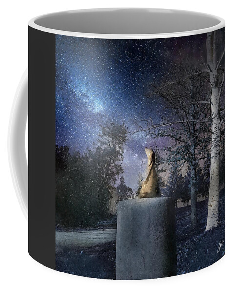 Deb Zeller Coffee Mug featuring the digital art Pippin In The Moonlight by Glenn Galen