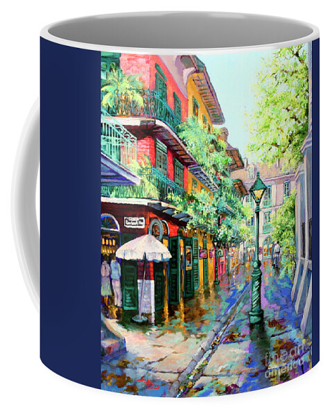 New Orleans Art Coffee Mug featuring the painting Pirates Alley - French Quarter Alley by Dianne Parks