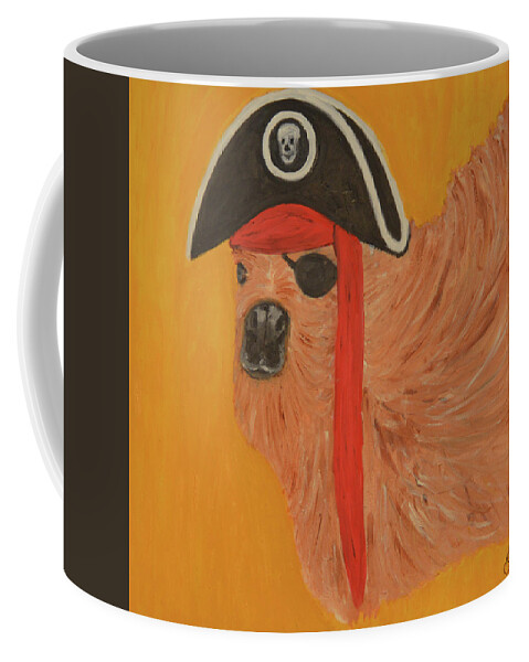 Camel. Pirates Coffee Mug featuring the painting Pirates of the Gobi Desert by Anita Hummel