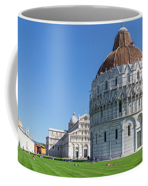 Pisa Coffee Mug featuring the photograph Pisa Baptistery by Andrew Lalchan