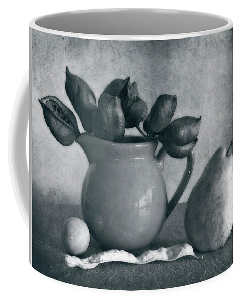 Pitcher Coffee Mug featuring the photograph Pitcher Pods and a Pear by Sandra Selle Rodriguez
