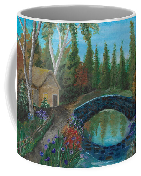 Woods Coffee Mug featuring the painting Place in the woods by David Bigelow