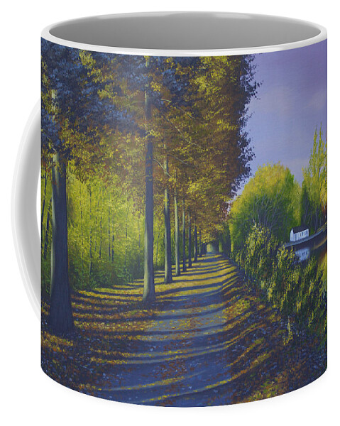 Landscape Coffee Mug featuring the painting Placid Path by Timothy Stanford