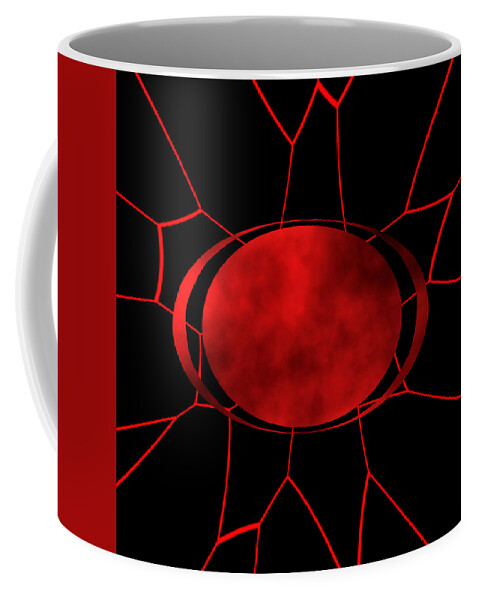 Abstract Coffee Mug featuring the digital art Planet Electra - Abstract by Ronald Mills