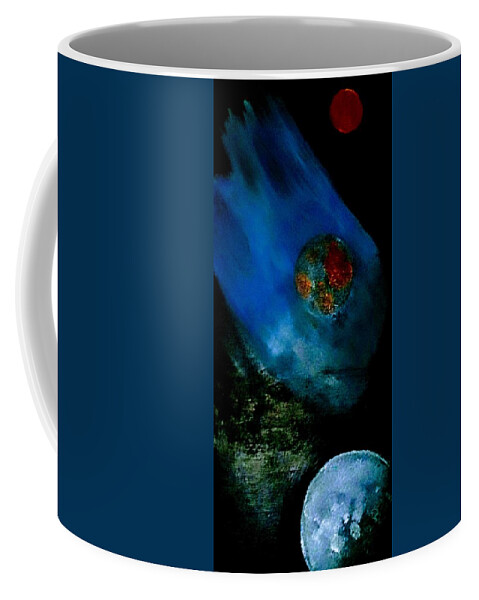Planets Coffee Mug featuring the painting Planets Aligned by Anna Adams