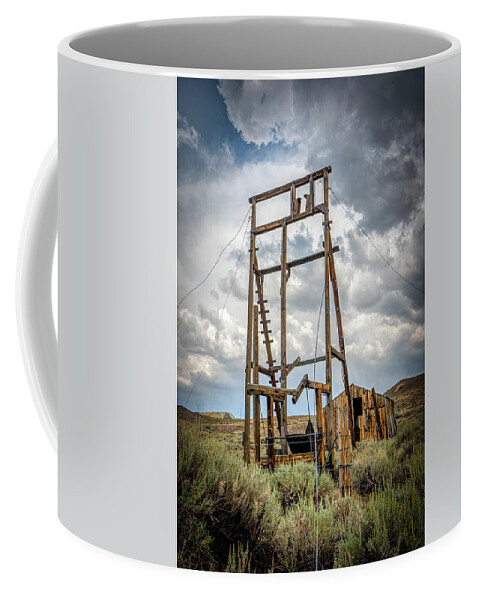Bodie Coffee Mug featuring the photograph Played Out Vertical by Ron Long Ltd Photography
