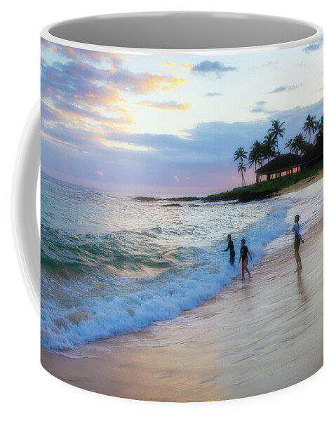 Poipu Beach Coffee Mug featuring the photograph Playing on Poipu Beach by Robert Carter
