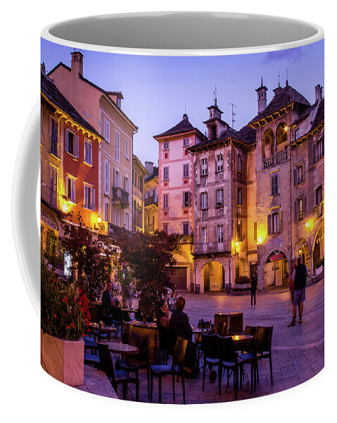 Italy Coffee Mug featuring the photograph Plaza Domodossola by Craig A Walker