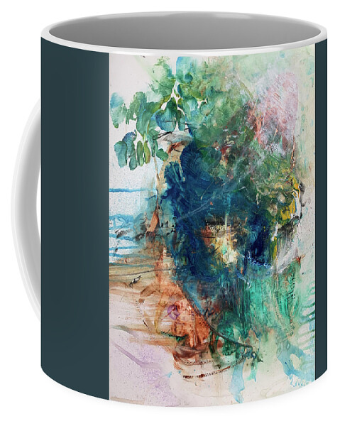 Abstract Art Coffee Mug featuring the painting Pleasantries Aside by Rodney Frederickson