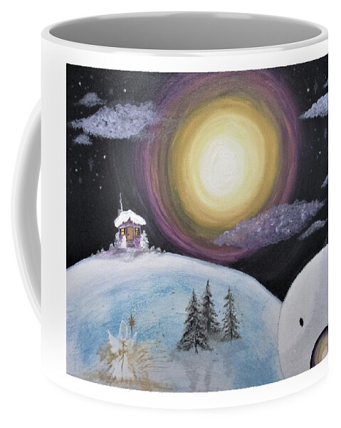 Please Believe Coffee Mug featuring the painting Please Believe by Lynn Raizel Lane