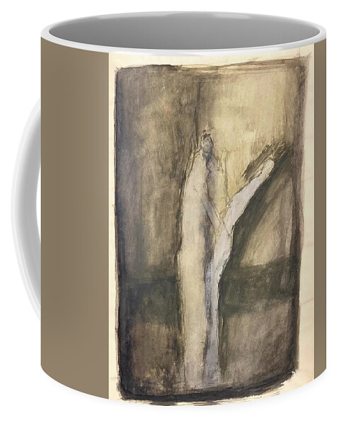 Couple Coffee Mug featuring the drawing Please don't go by David Euler