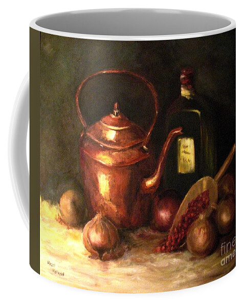 Copper Tea Kettle Coffee Mug featuring the painting Ordinary Pleasures by Hazel Holland