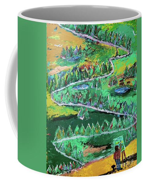  Coffee Mug featuring the painting Plein Air Painter by Mark SanSouci