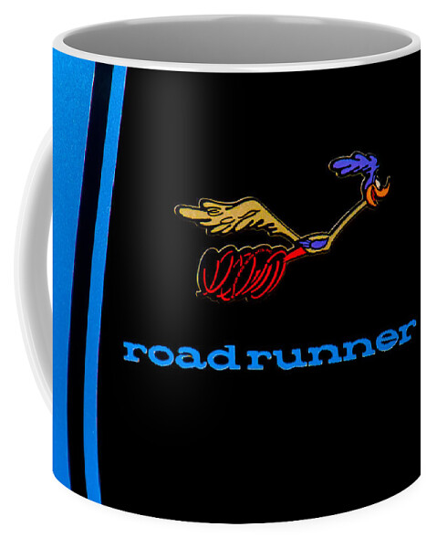 Roadrunner Logo Coffee Mug featuring the photograph Plymouth Roadrunner Logo by Anthony Sacco