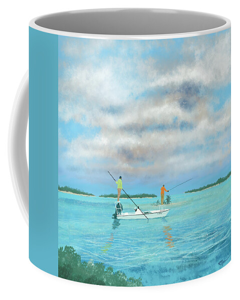 Bahamas Coffee Mug featuring the digital art Pocket Island Paradise by Kevin Putman
