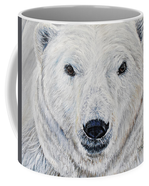 Hypercarnivores Coffee Mug featuring the painting Polar Bear - Churchill by Marilyn McNish