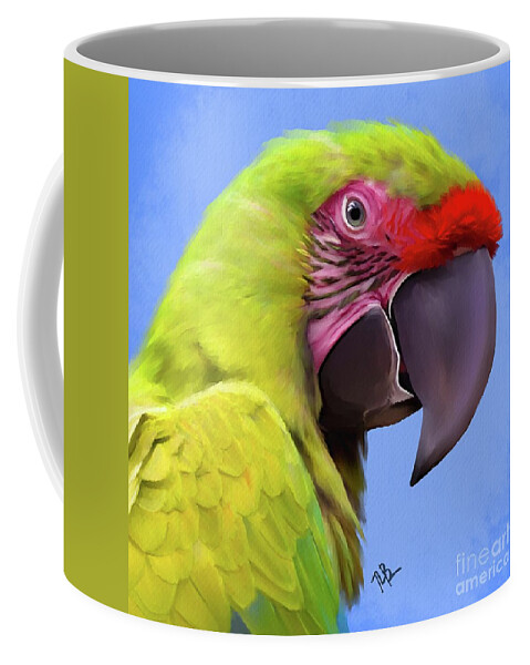 Parrot Coffee Mug featuring the painting Polly by Tammy Lee Bradley