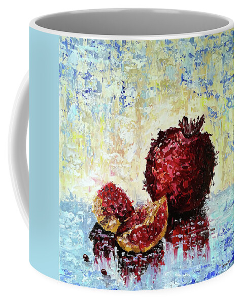 Pomegranate Coffee Mug featuring the painting Pomegranate by Tatiana Gomzina