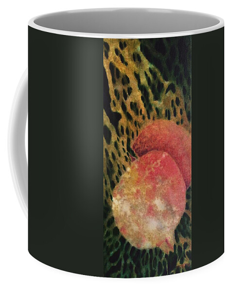 Acrylic Painting Coffee Mug featuring the painting Pomegranates by Milly Tseng