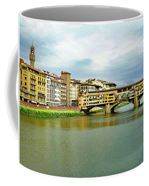 Ponte Vecchio Coffee Mug featuring the photograph Ponte Vecchio 1 by Ellen Henneke