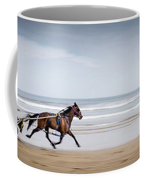 Pony Coffee Mug featuring the photograph Pony and Trap by Nigel R Bell