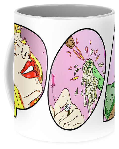 Illustration Coffee Mug featuring the digital art POP from the Modern Mythos Series by Christopher W Weeks