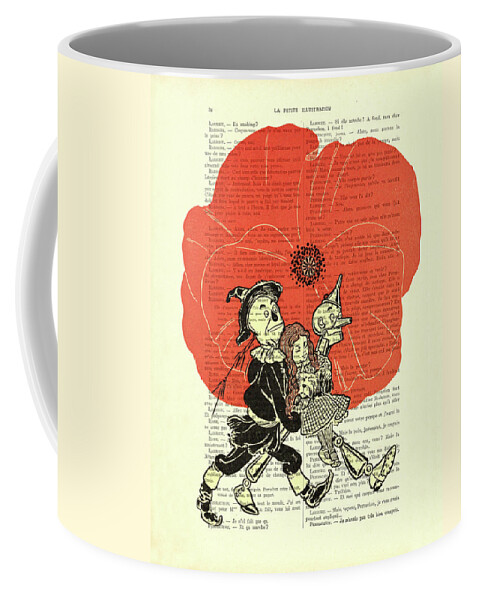 Oz Coffee Mug featuring the mixed media Poppy Field by Madame Memento