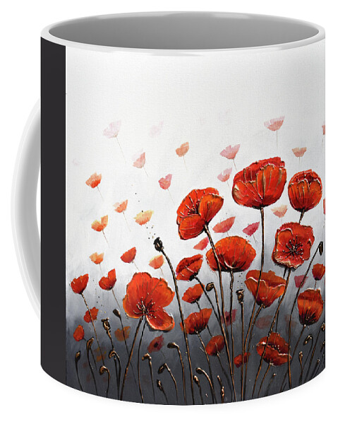 Red Poppies Coffee Mug featuring the painting Poppy Summer Delight by Amanda Dagg