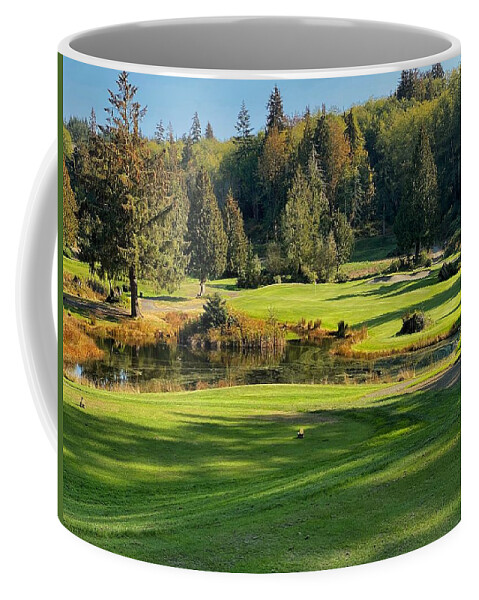 Golf Coffee Mug featuring the photograph Port Ludlow GC Hole #17 by Jerry Abbott