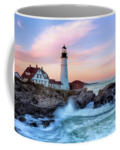 Architecture Coffee Mug featuring the photograph Portland Head Lighthouse by Chad Dutson