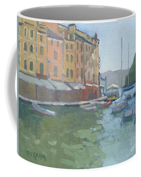 Portofino Coffee Mug featuring the painting Portofino, Italy by Paul Strahm