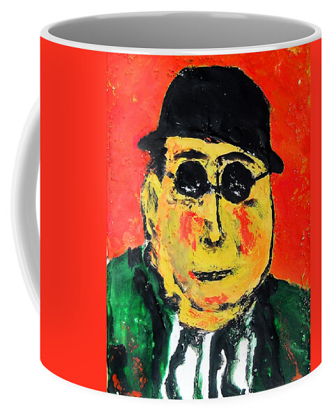 Oblomov Coffee Mug featuring the mixed media Portrait of Oblomov by Charles Winecoff