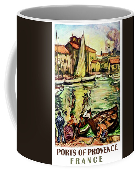 Provence Coffee Mug featuring the digital art Ports of Provence by Long Shot