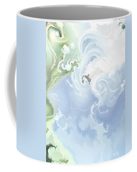Poseidon Enosichthon Coffee Mug featuring the mixed media Poseidon Enosichthon by John Emmett