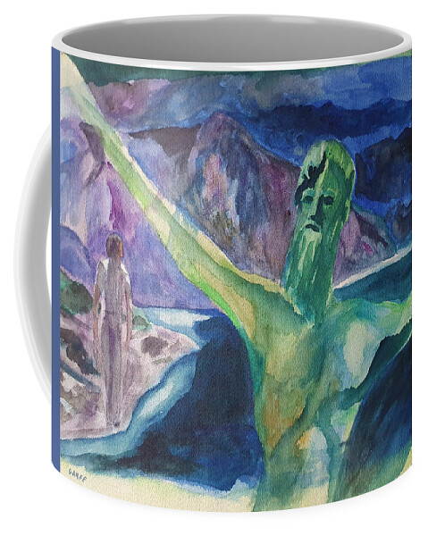 Masterpiece Paintings Coffee Mug featuring the painting Poseidon by Enrico Garff