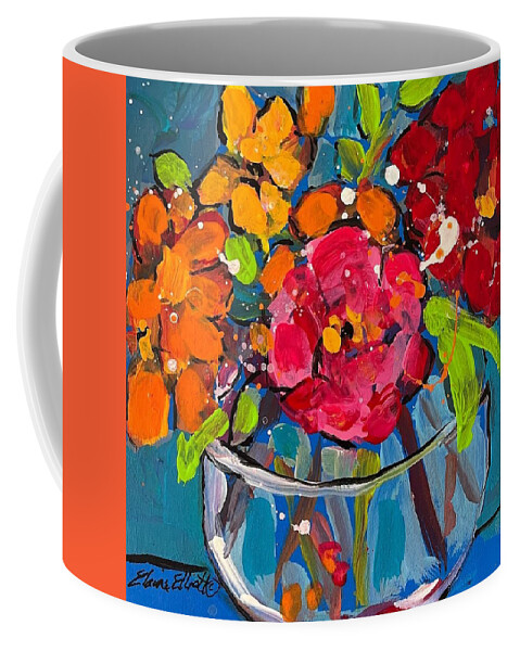 Flowers Coffee Mug featuring the painting Posy Pop by Elaine Elliott