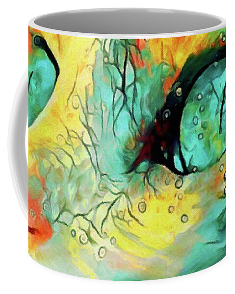 Pouncival Coffee Mug featuring the painting Pouncival by Susan Maxwell Schmidt
