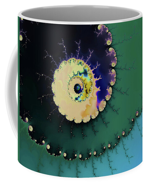 Abstract Coffee Mug featuring the digital art Power Centre by Manpreet Sokhi