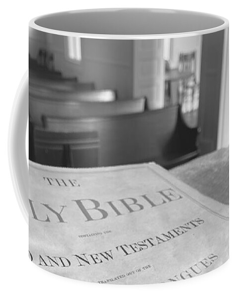 Rockford Coffee Mug featuring the photograph Power of the Pulpit BW by Lee Darnell