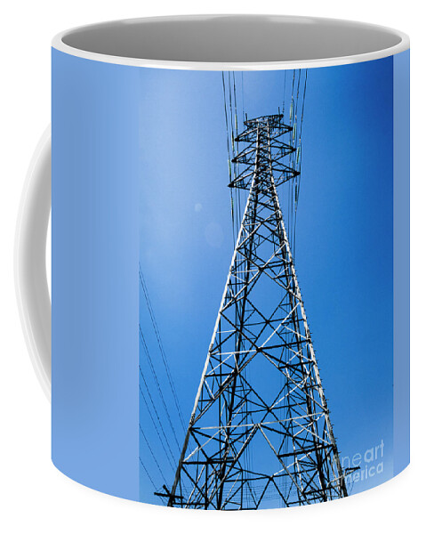 Electricity Coffee Mug featuring the photograph Power tower by Jorgo Photography
