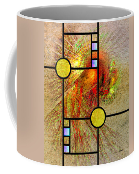 Prairie View Coffee Mug featuring the digital art Prairie View by Studio B Prints